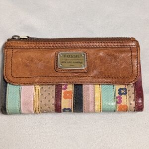 Fossil Multicolor Patchwork Leather Wallet
